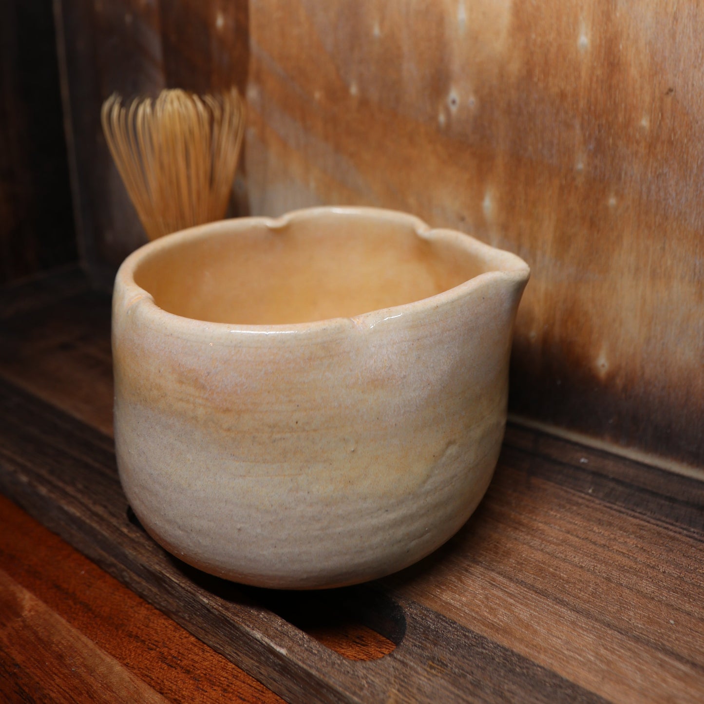 Orange Blossom Handmade Matcha Bowl | Ceramic Chawan