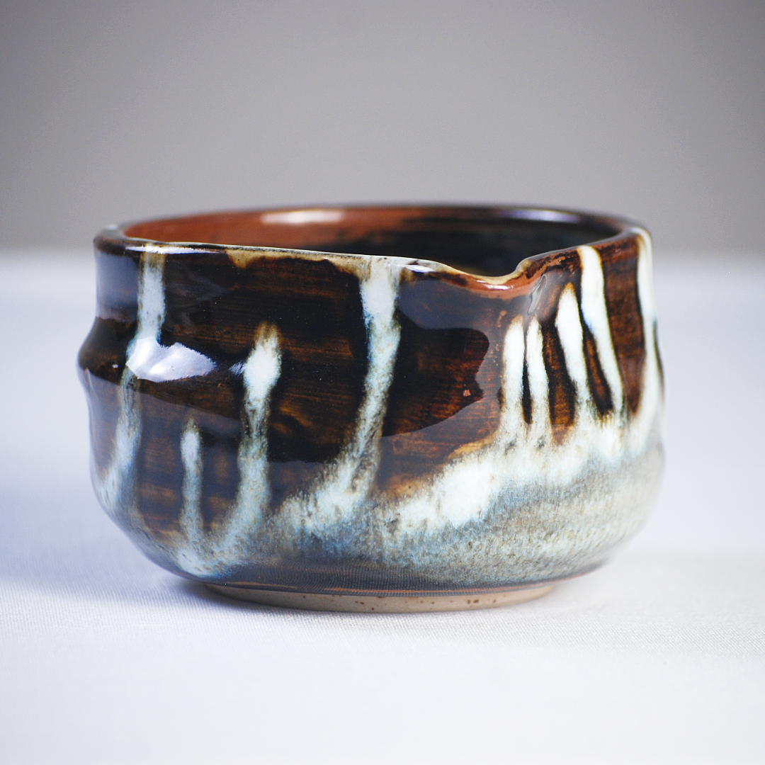 Golden Drift | Handmade Matcha Bowl |